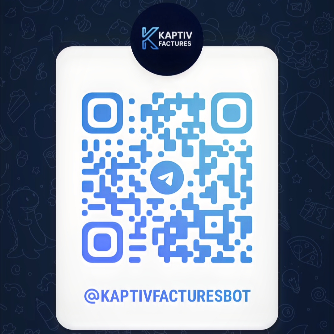 QR Code pour le bot Telegram KaptivFactures